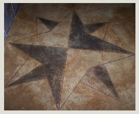 Decorative Concrete Custom Design Star