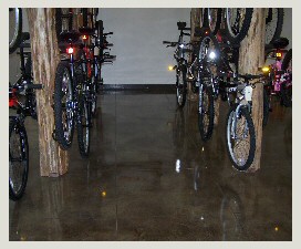 Stained Concrete Bike Shop
