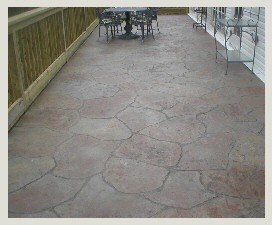 Stamped Concrete Small Rocks 
