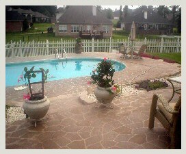 Stenciled Concrete Pool, Stenciled Concrete Pool Arkansas